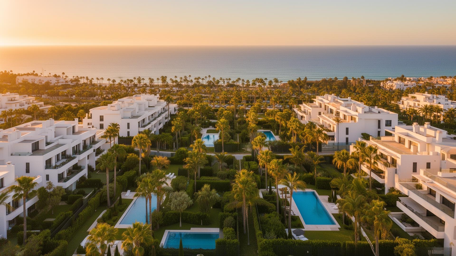 Aerial view of Sancha 13 with private spa, gardens and rooftop